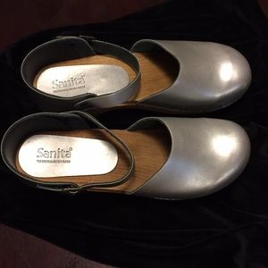 Sanita Swedish Mary Jane wooden clogs